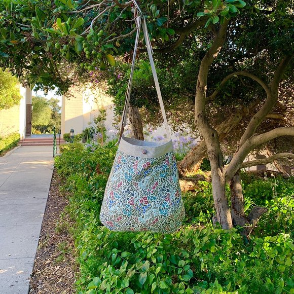 Son de Flor linen reversible Meadow crossover shoulder bag - Picture 7 of 9